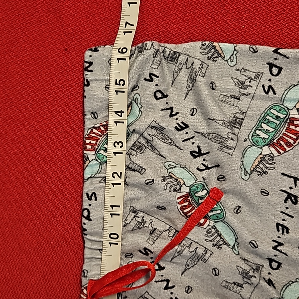 FRIENDS drawstring pajama bottoms UNISEX large Central Perk TV Show coffee - Picture 6 of 7